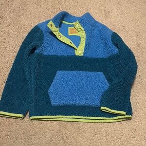 Cat & Jack Blue and Green Kids Fleece Hoodie